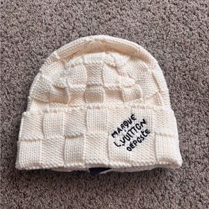 Louis Vuitton Cream Knitted Kids Hat